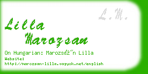 lilla marozsan business card